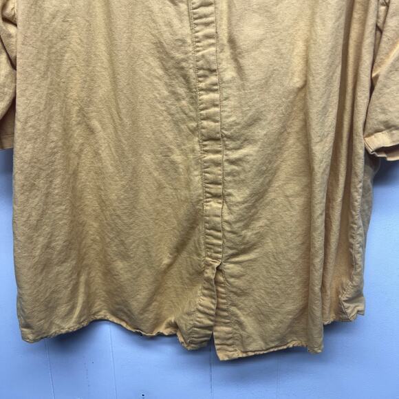 Ellen Tracy Womens Top Medium Linen Cotton Roll Tab Sleeve Summer Breathable - Picture 9 of 15